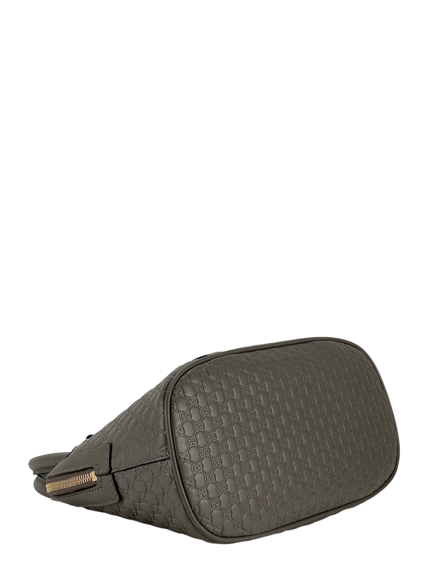 GUCCI -  Grey Calfskin Microguccissima Leather Mini Dome Bag