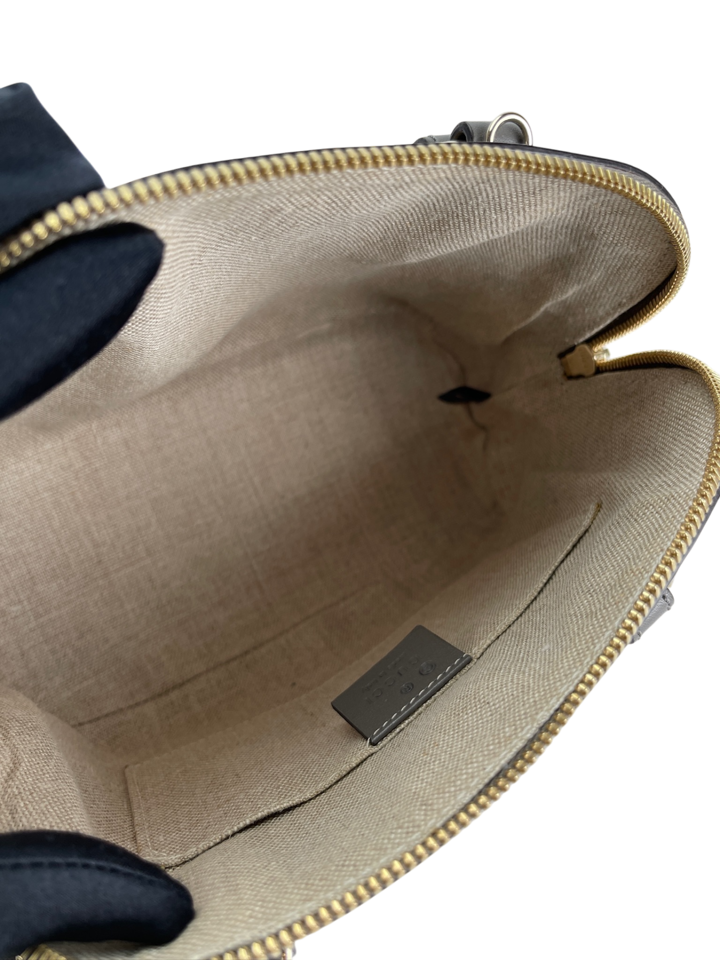 GUCCI -  Grey Calfskin Microguccissima Leather Mini Dome Bag