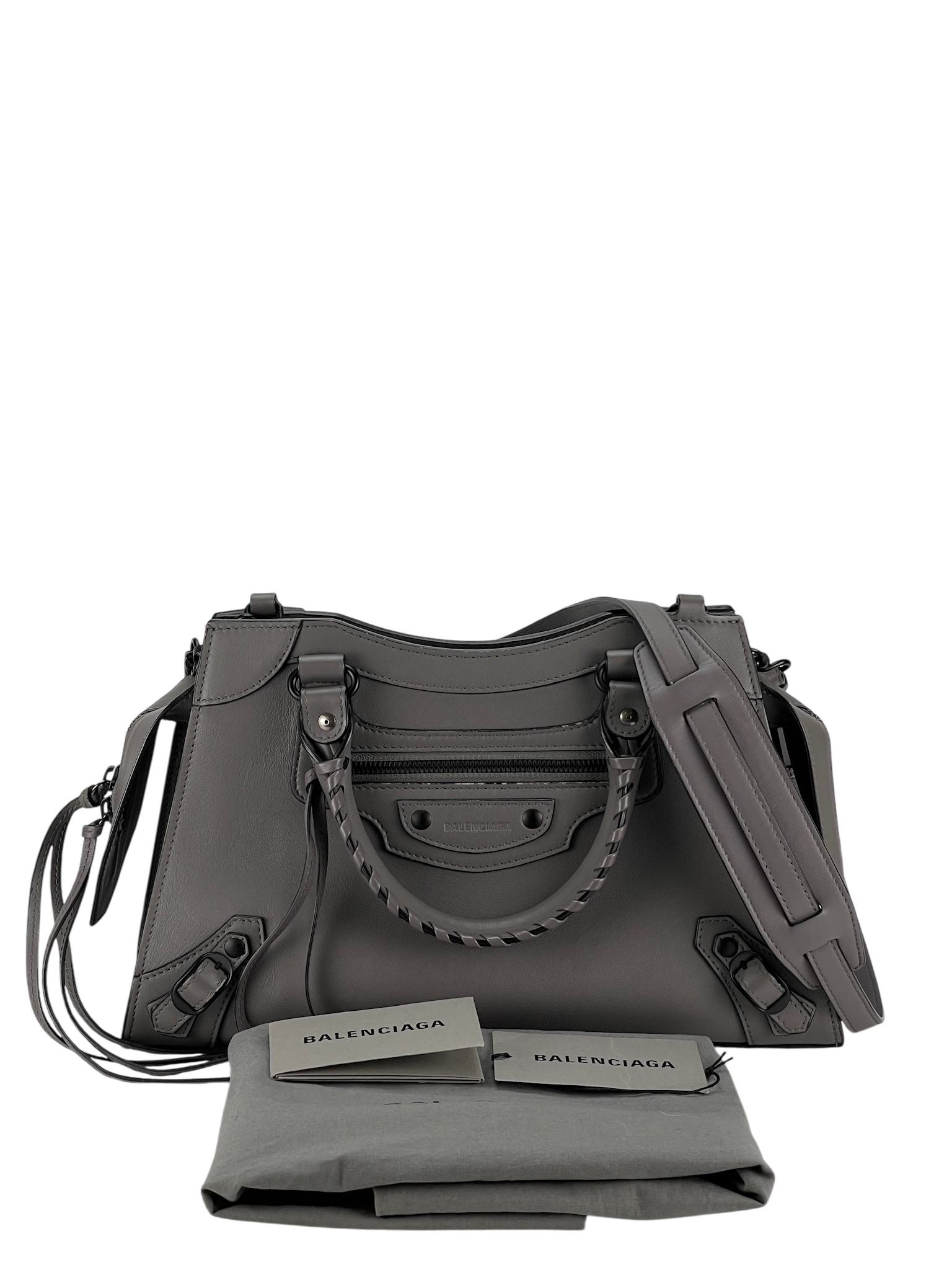 BALENCIAGA - Grey Calfskin Neo Classic City Mini Bag