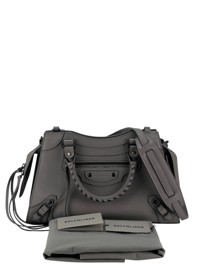 BALENCIAGA - Grey Calfskin Neo Classic City Mini Bag