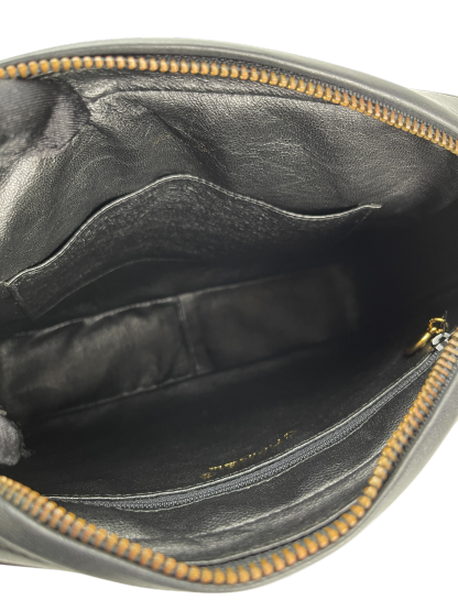 CHANEL -  Black Lambskin Tassel Mini Pocket Camera Bag Gold Hardware