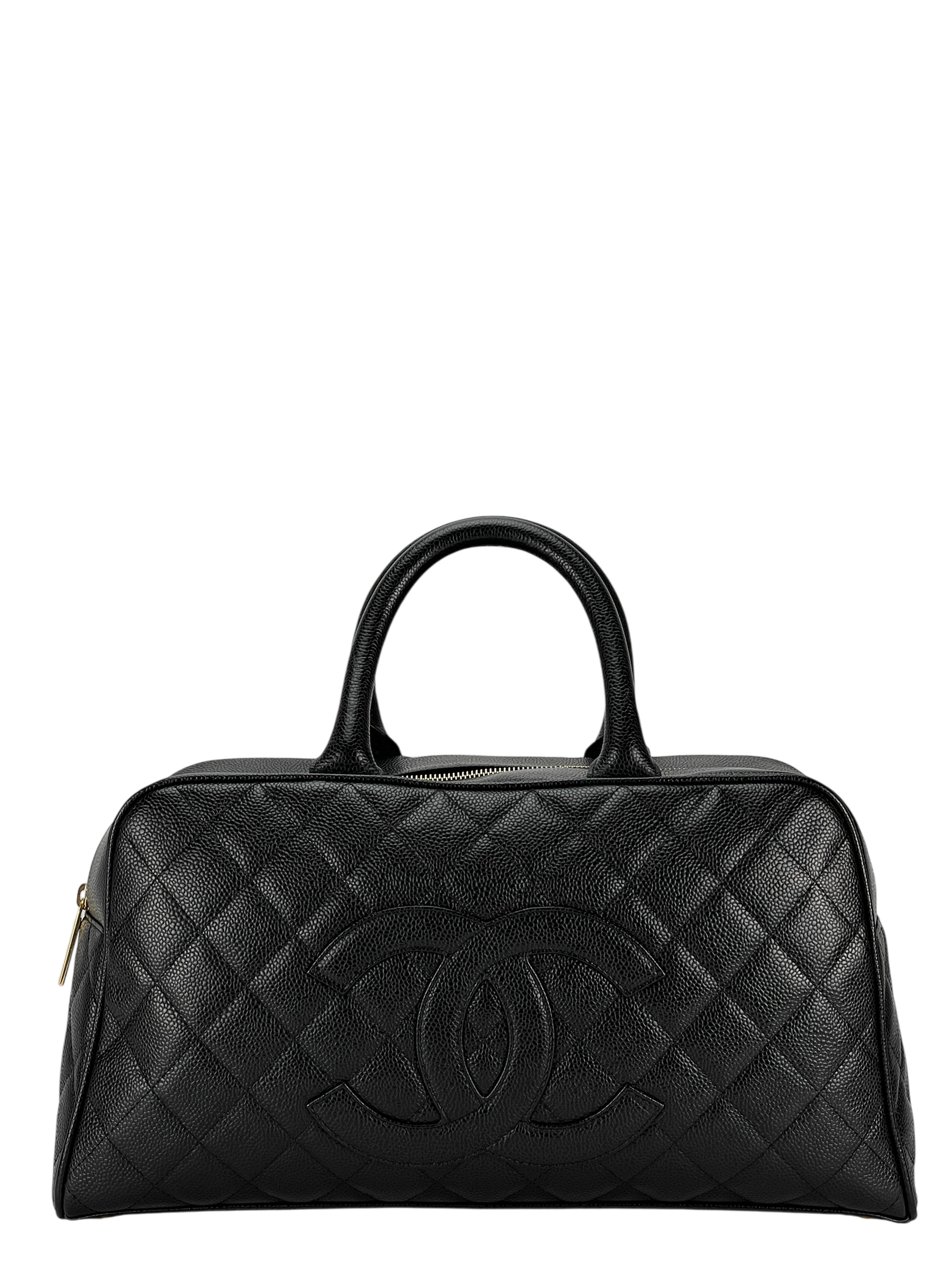 CHANEL - Black Caviar Bowling Hand Bag