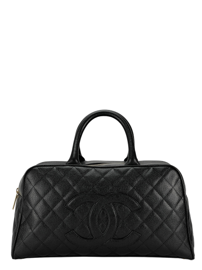 CHANEL - Black Caviar Bowling Hand Bag