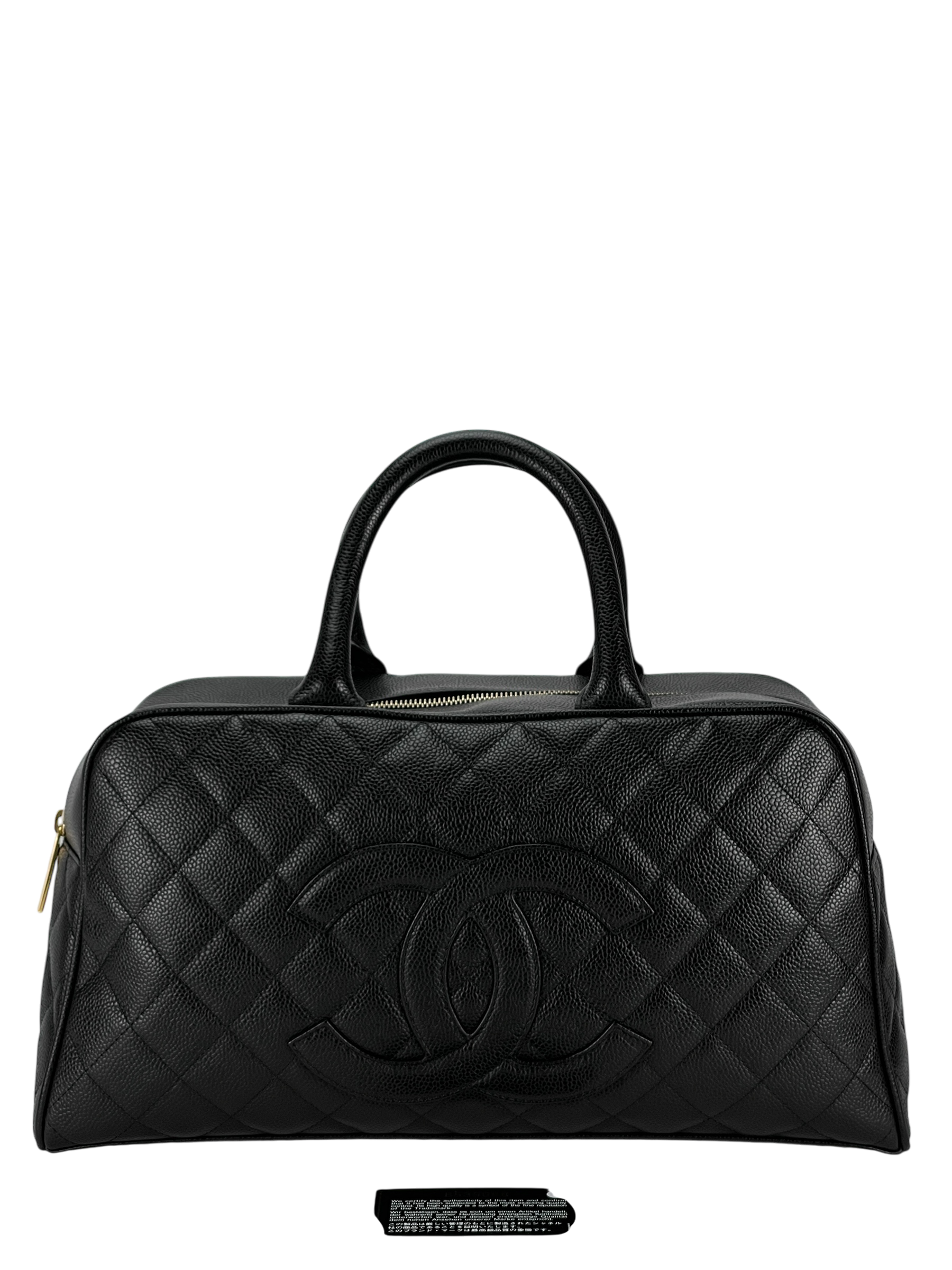 CHANEL - Black Caviar Bowling Hand Bag