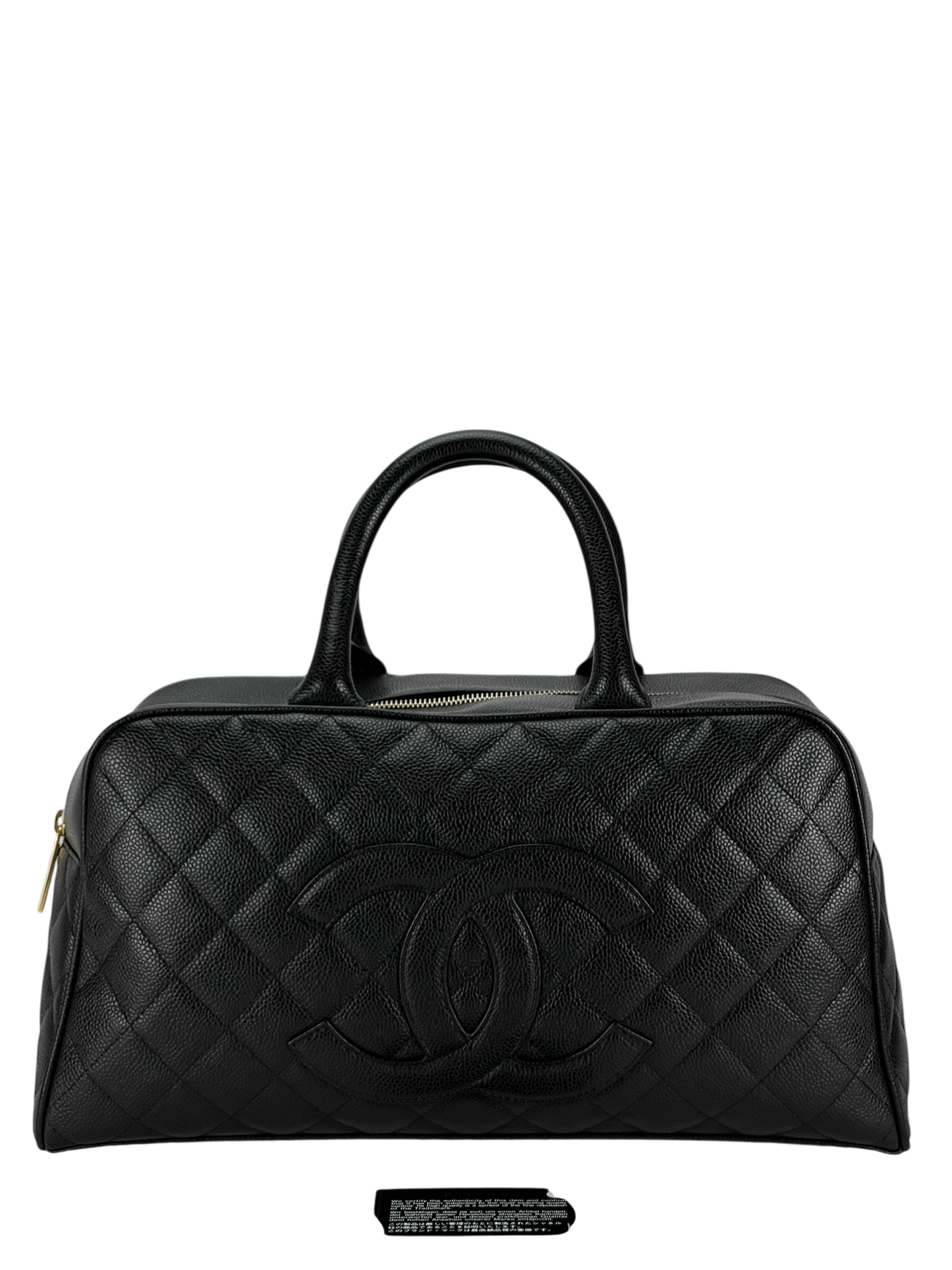 CHANEL - Black Caviar Bowling Hand Bag