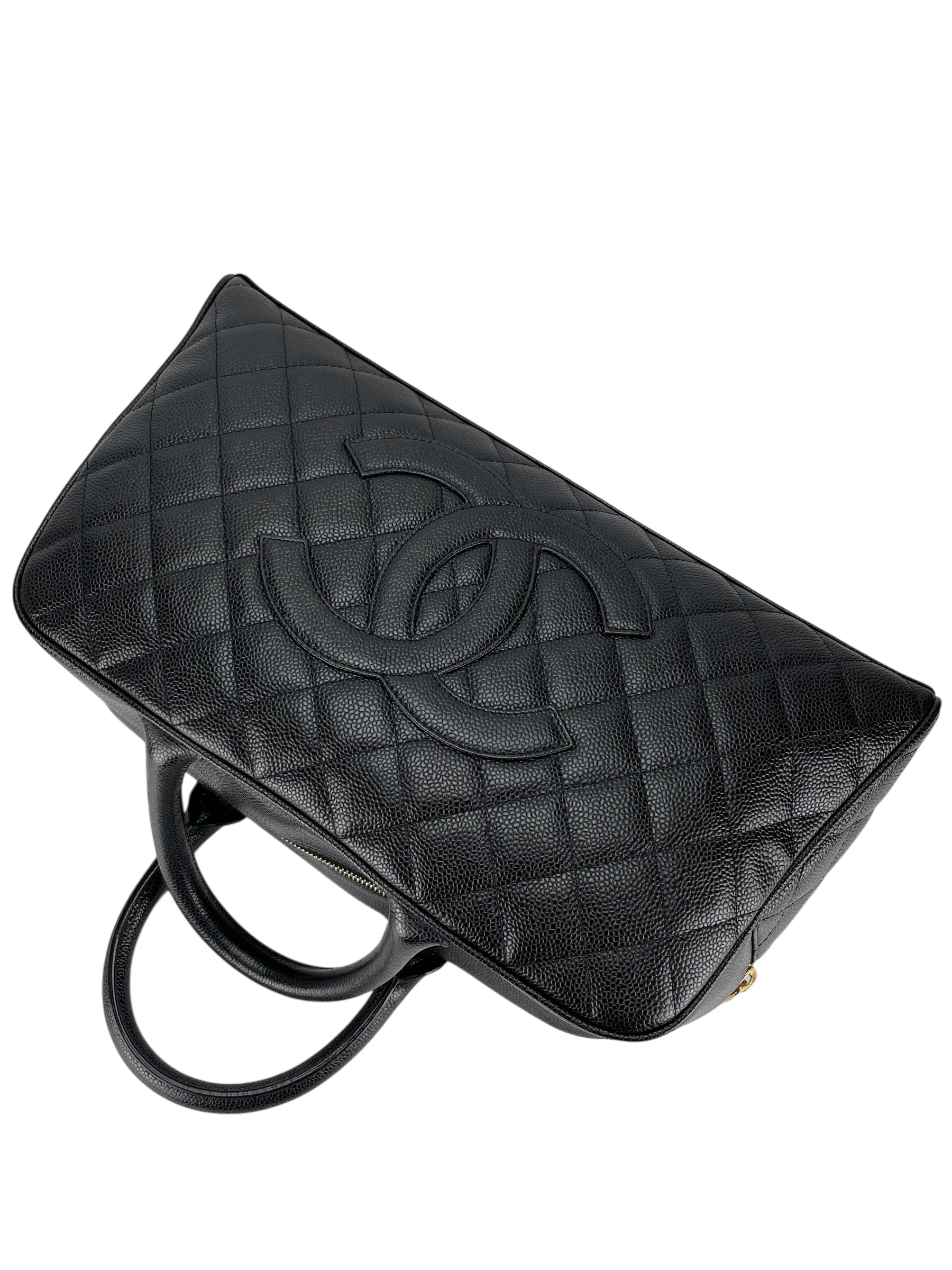CHANEL - Black Caviar Bowling Hand Bag