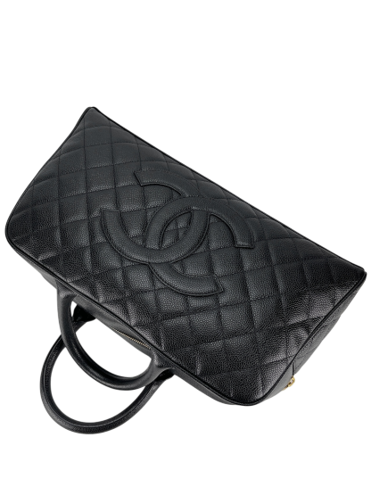 CHANEL - Black Caviar Bowling Hand Bag