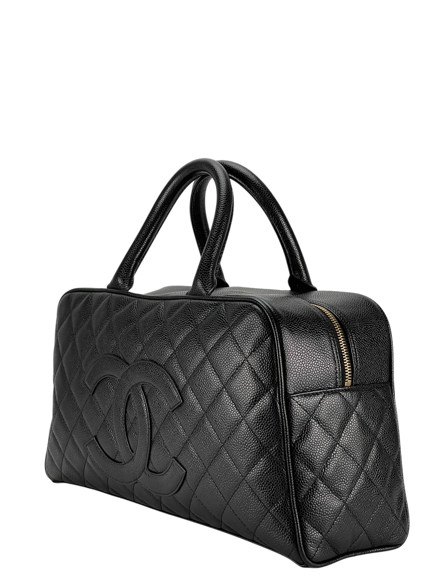 CHANEL - Black Caviar Bowling Hand Bag