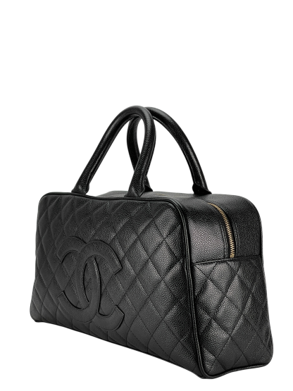 CHANEL - Black Caviar Bowling Hand Bag