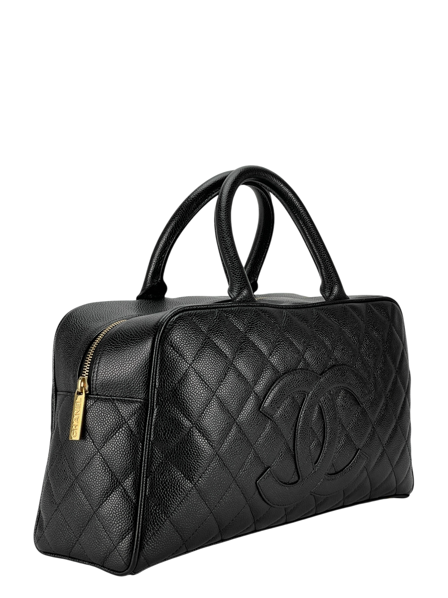 CHANEL - Black Caviar Bowling Hand Bag
