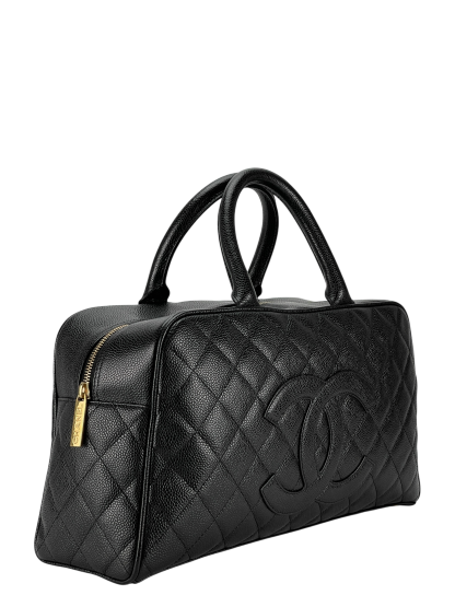 CHANEL - Black Caviar Bowling Hand Bag