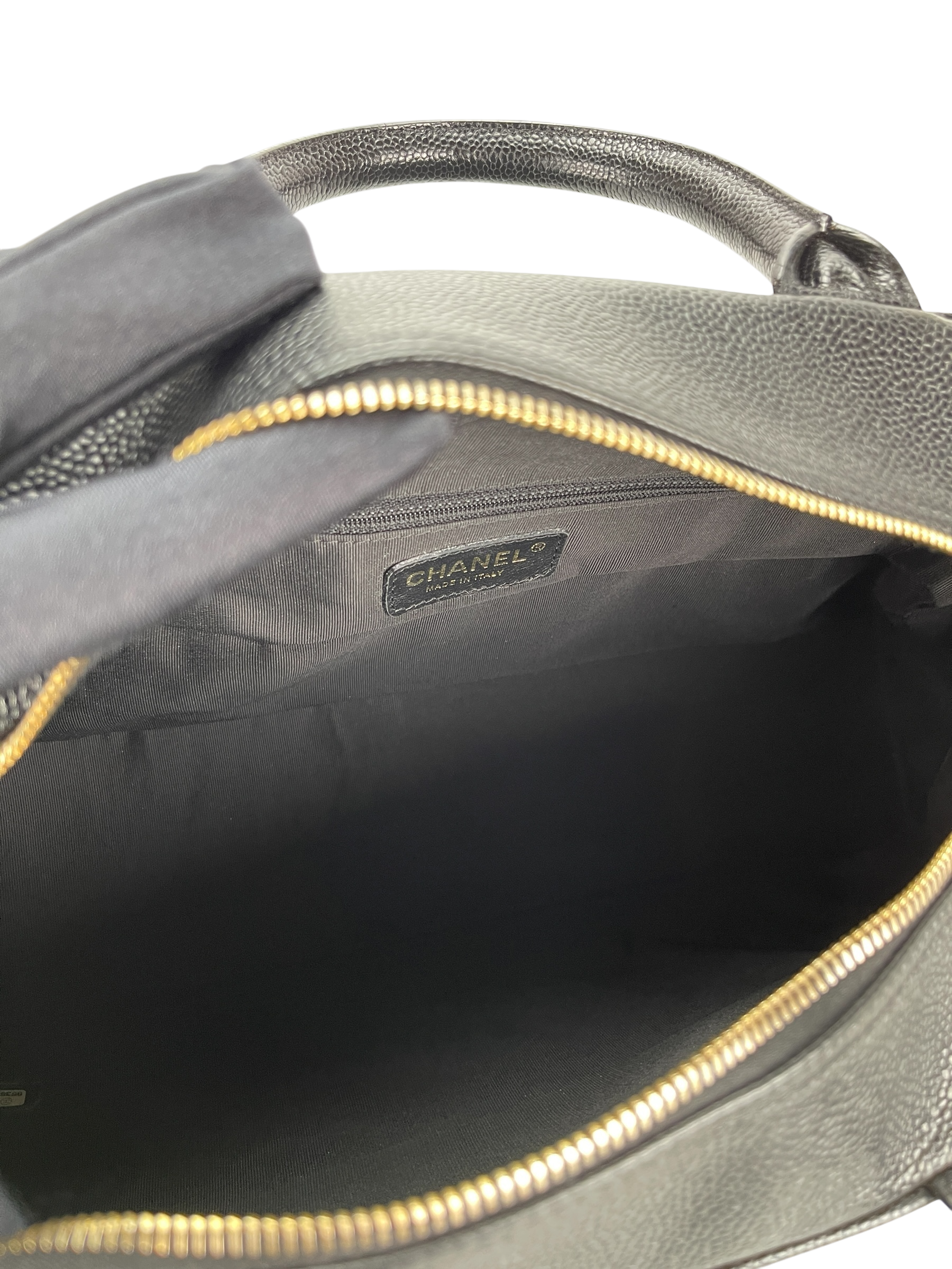 CHANEL - Black Caviar Bowling Hand Bag
