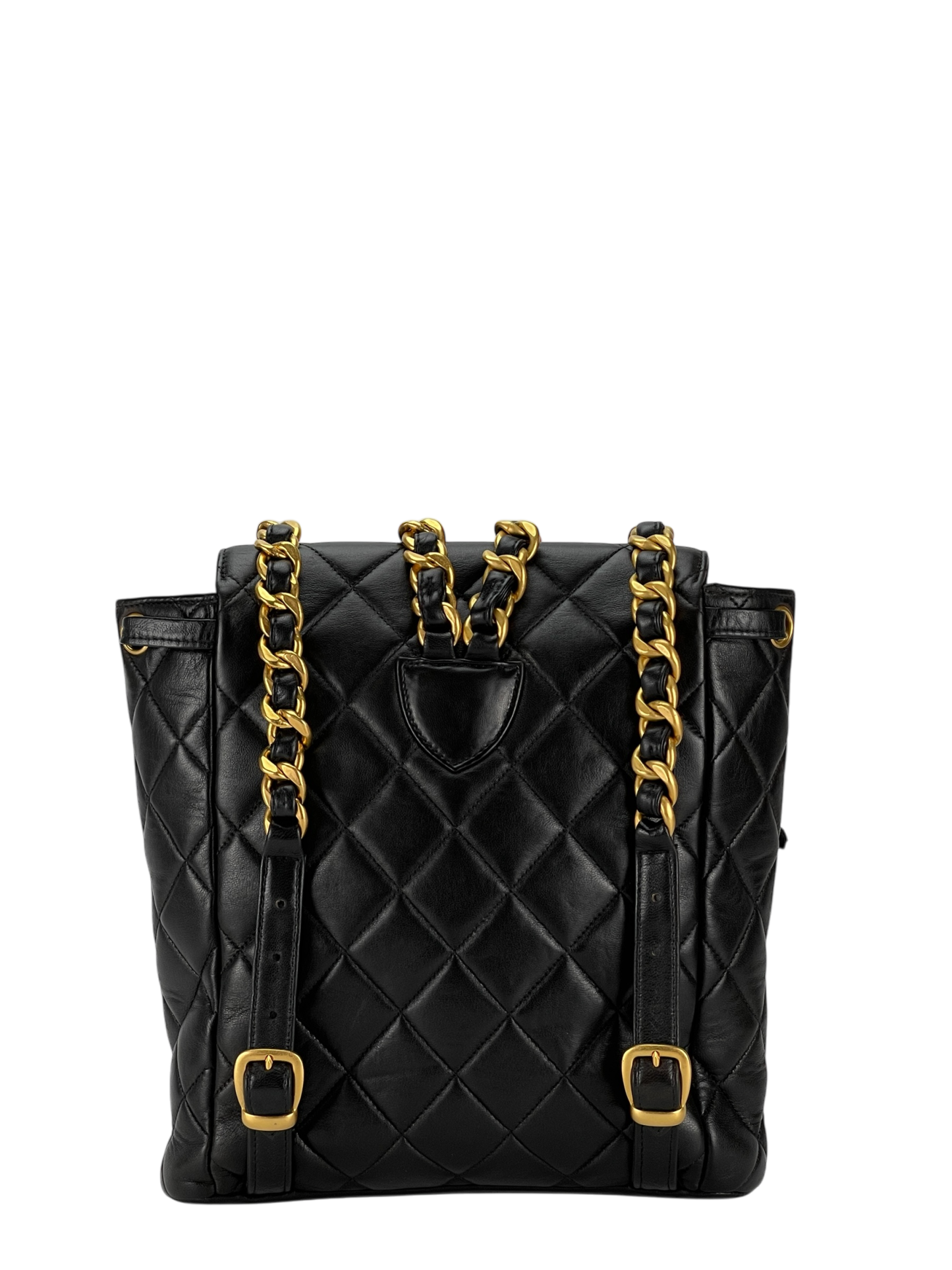 CHANEL - Black Lambskin Duma Backpack