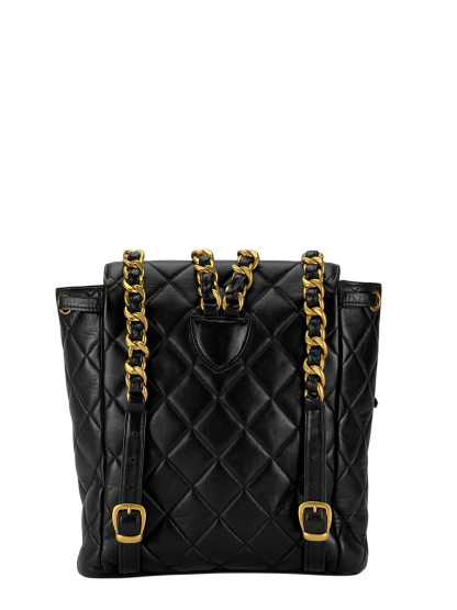 CHANEL - Black Lambskin Duma Backpack