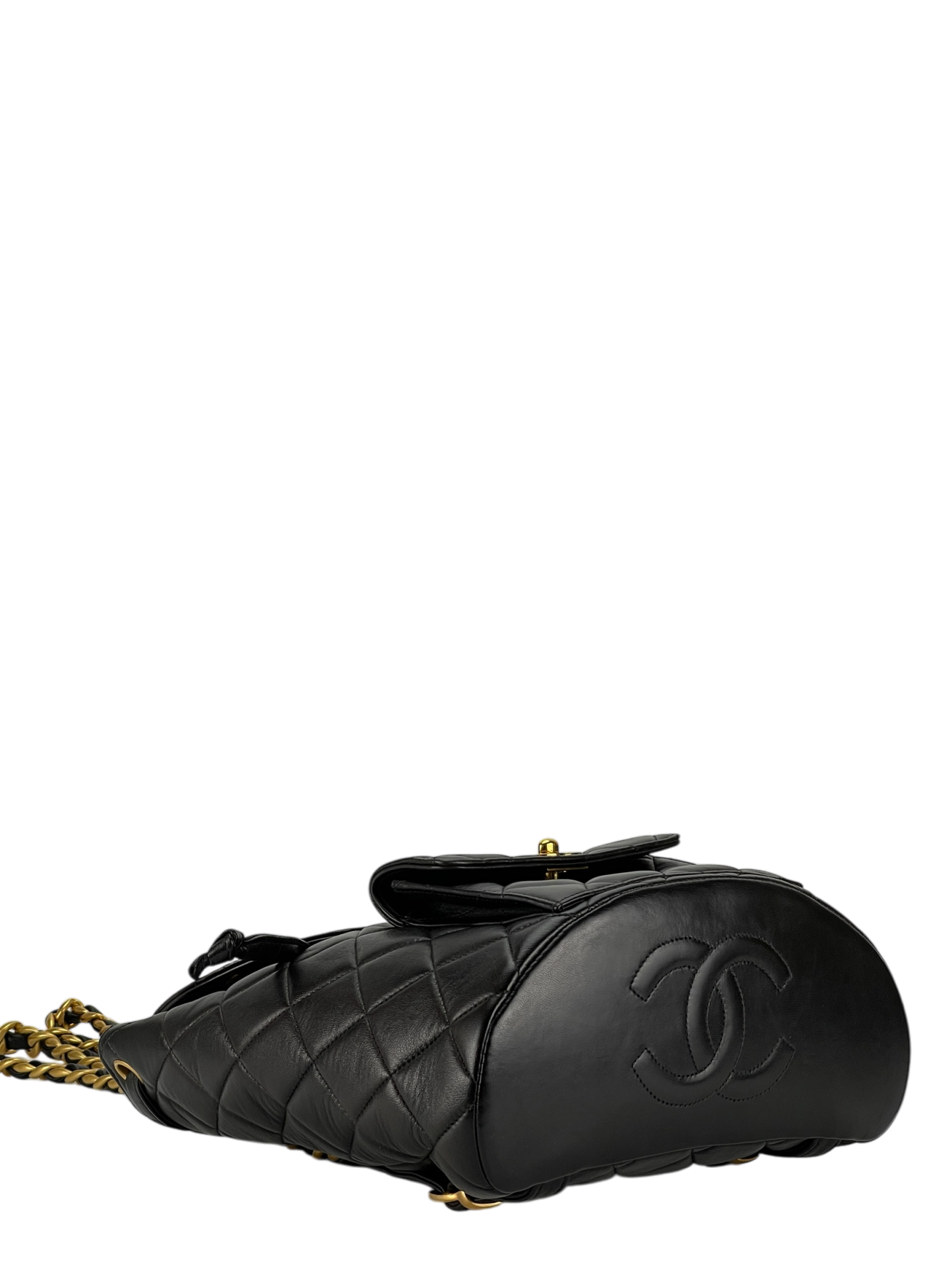 CHANEL - Black Lambskin Duma Backpack