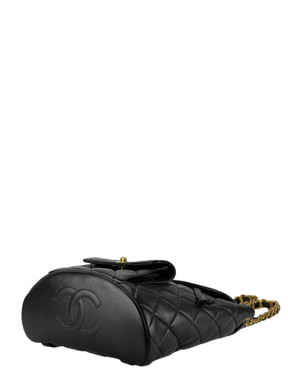 CHANEL - Black Lambskin Duma Backpack
