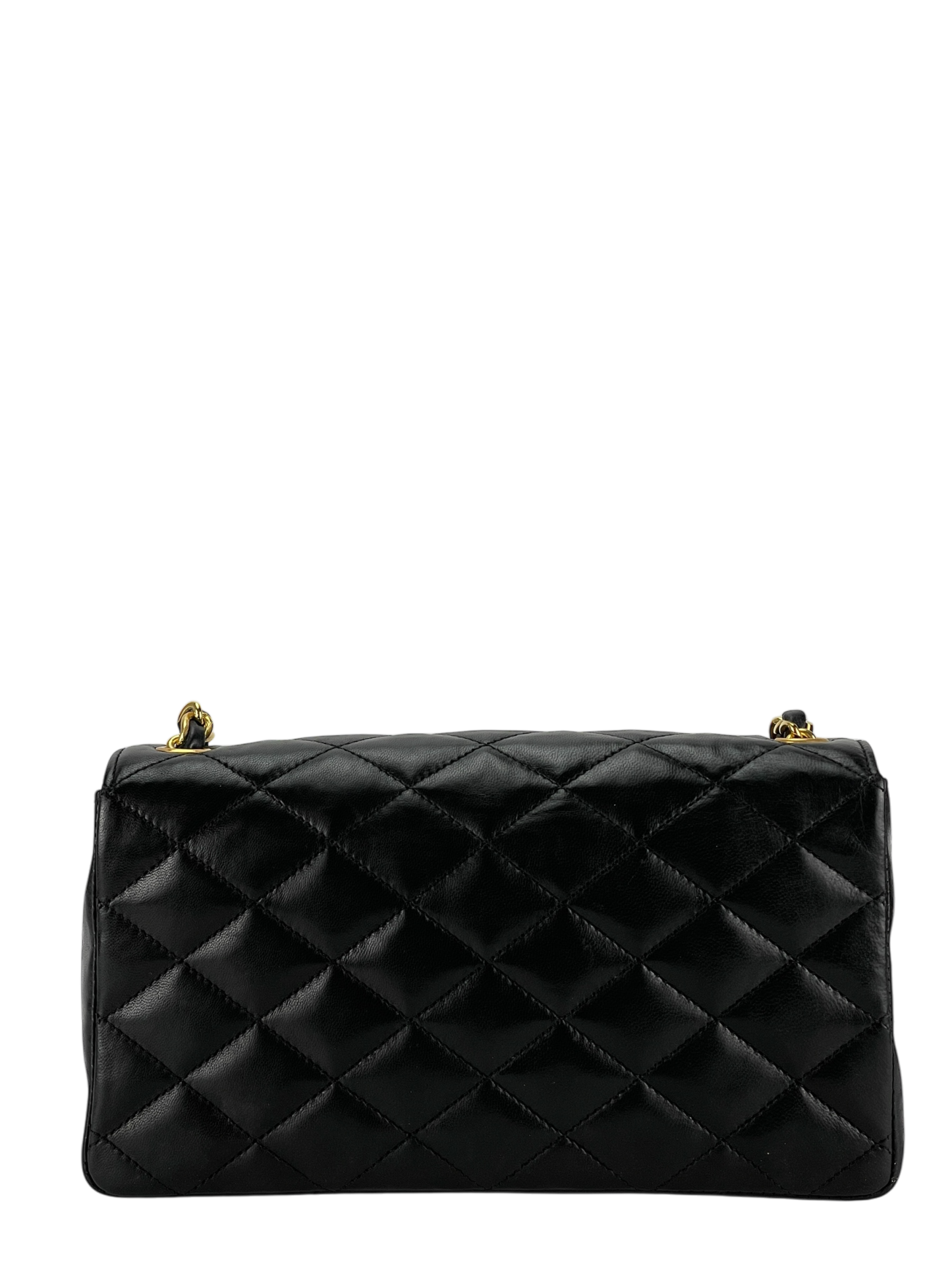 CHANEL -  Black Deca Coco Mark Push Lock  Matelasse Chain Shoulder Bag