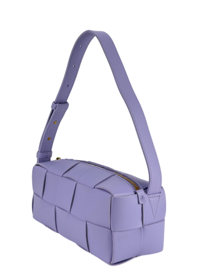 BOTTEGA VENETA - Purple Maxi Intrecciato Leather Shoulder Bag