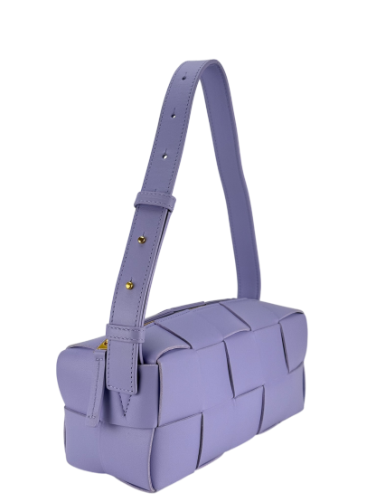 BOTTEGA VENETA - Purple Maxi Intrecciato Leather Shoulder Bag