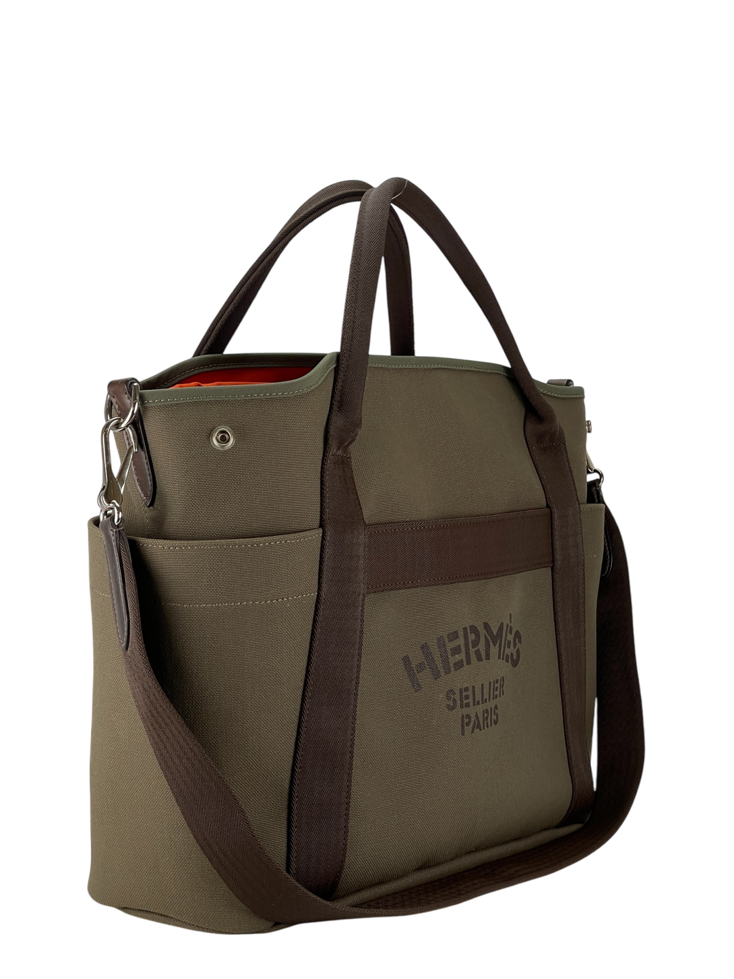 HERMES - Olive green Sac de Pansage groom Tote Bag