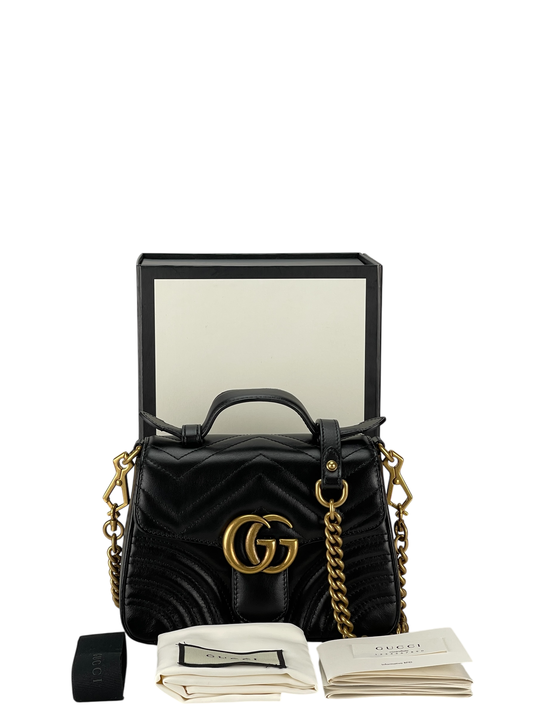 GUCCI - GG Marmont mini top 2way handle bag