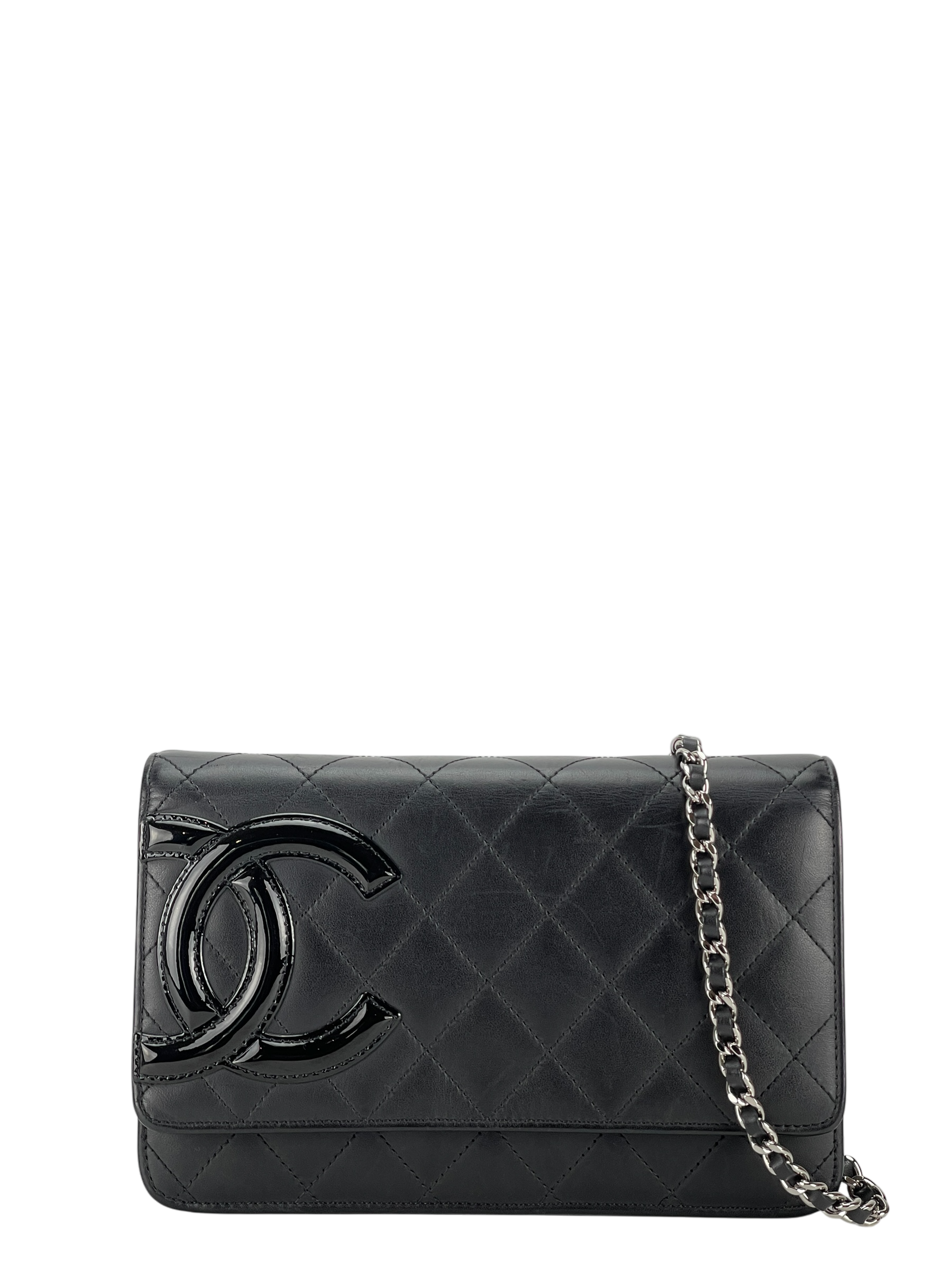 CHANEL - Black Calfskin Cambon Wallet On Chain (WOC)
