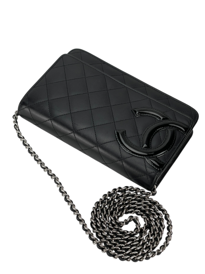 CHANEL - Black Calfskin Cambon Wallet On Chain (WOC)