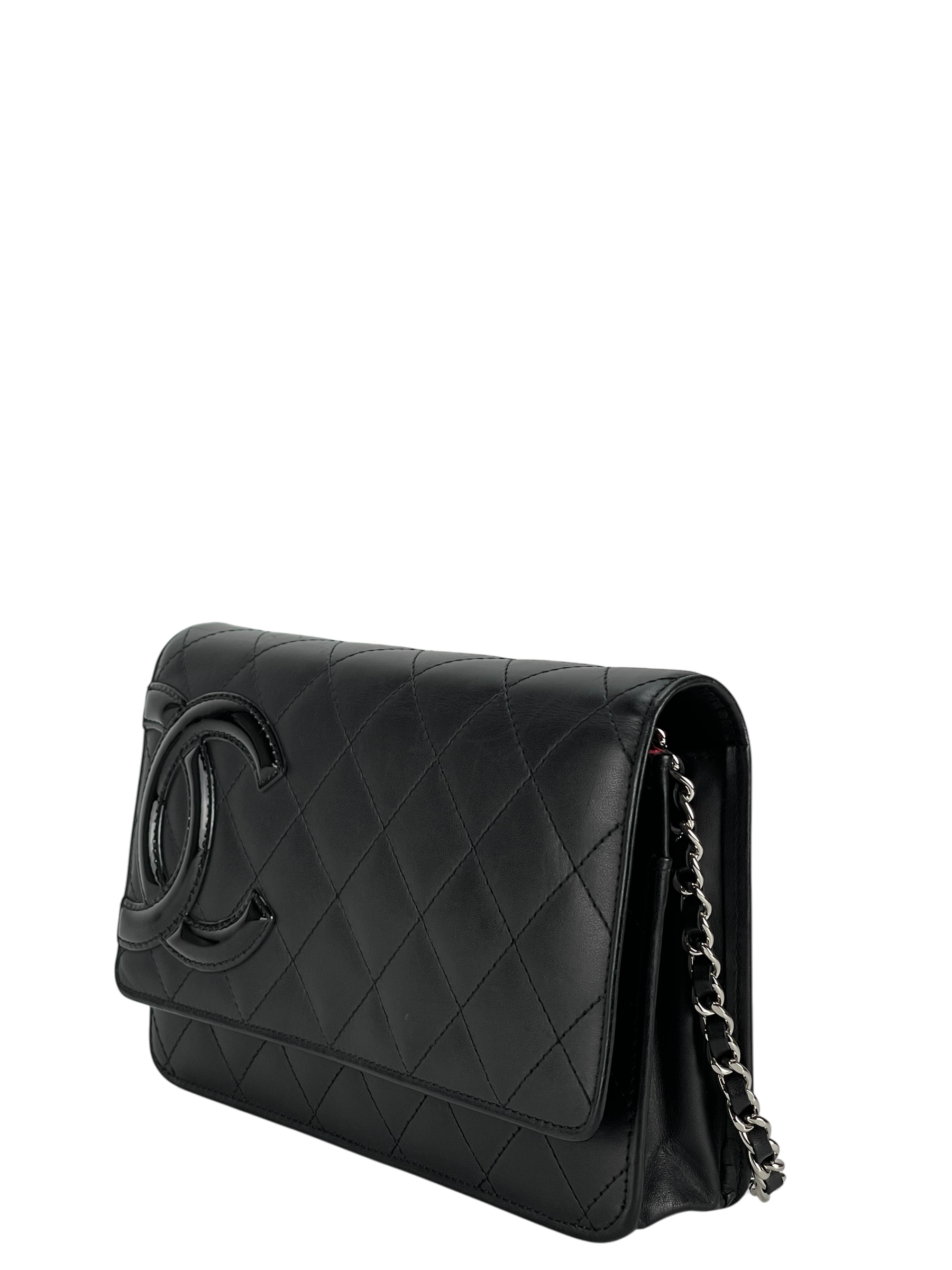 CHANEL - Black Calfskin Cambon Wallet On Chain (WOC)