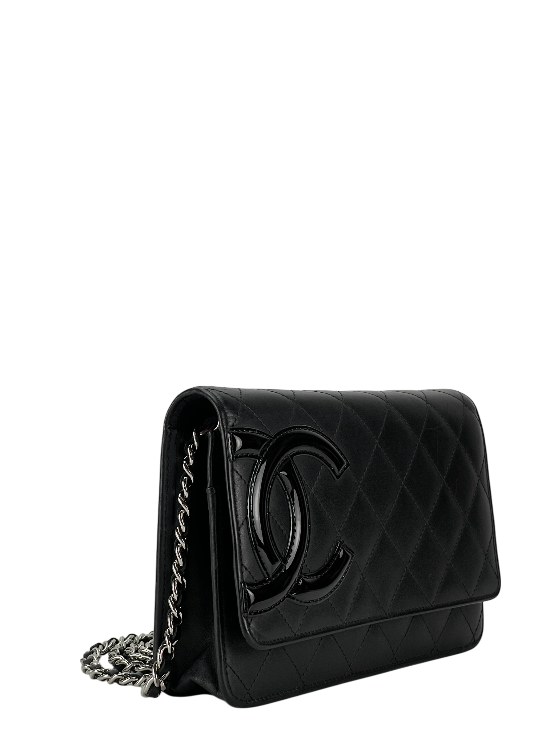 CHANEL - Black Calfskin Cambon Wallet On Chain (WOC)