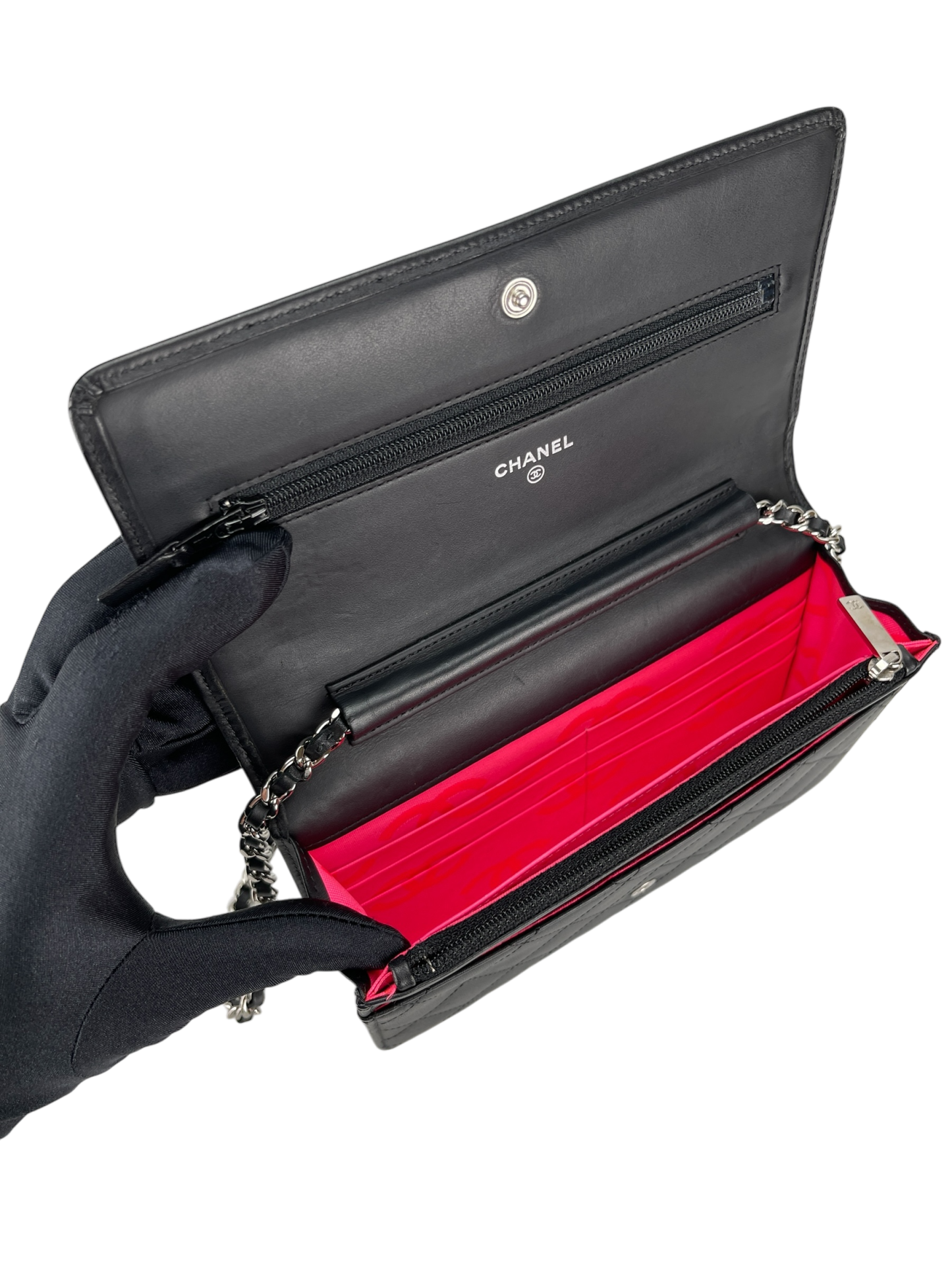 CHANEL - Black Calfskin Cambon Wallet On Chain (WOC)