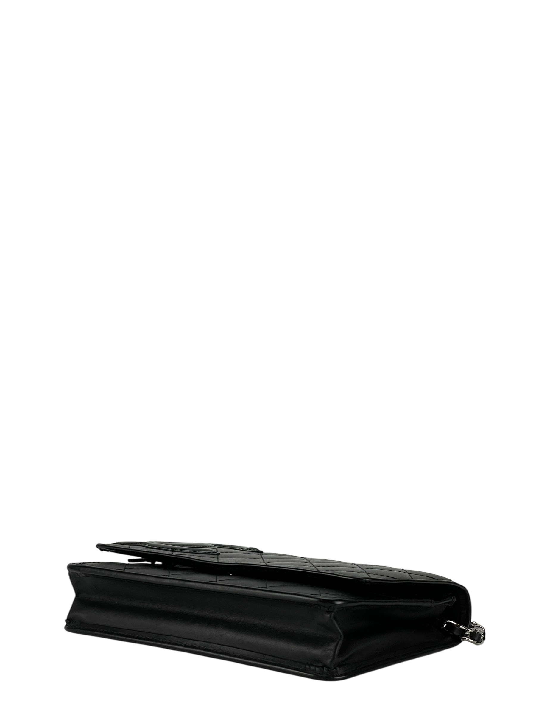 CHANEL - Black Calfskin Cambon Wallet On Chain (WOC)