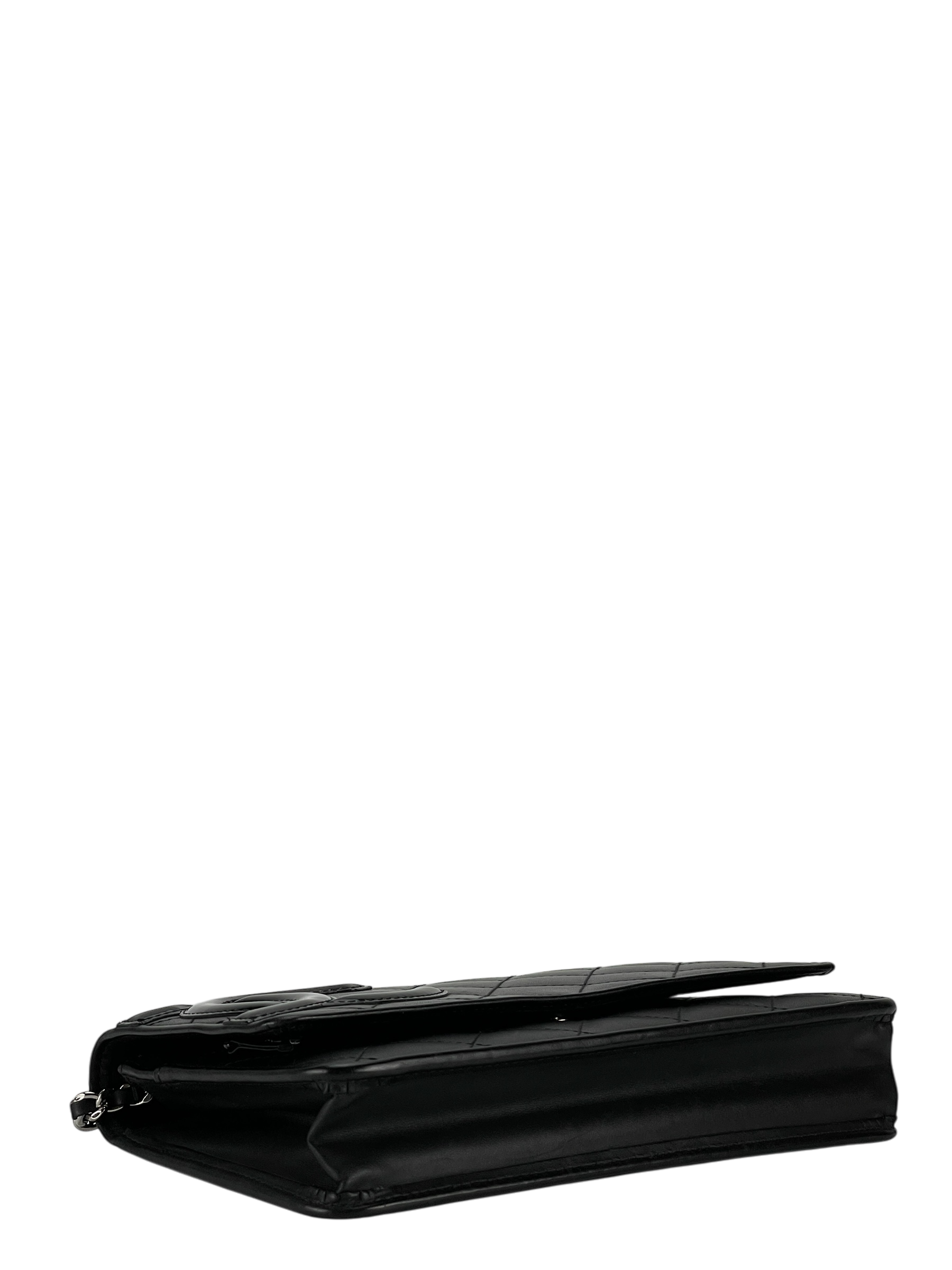 CHANEL - Black Calfskin Cambon Wallet On Chain (WOC)