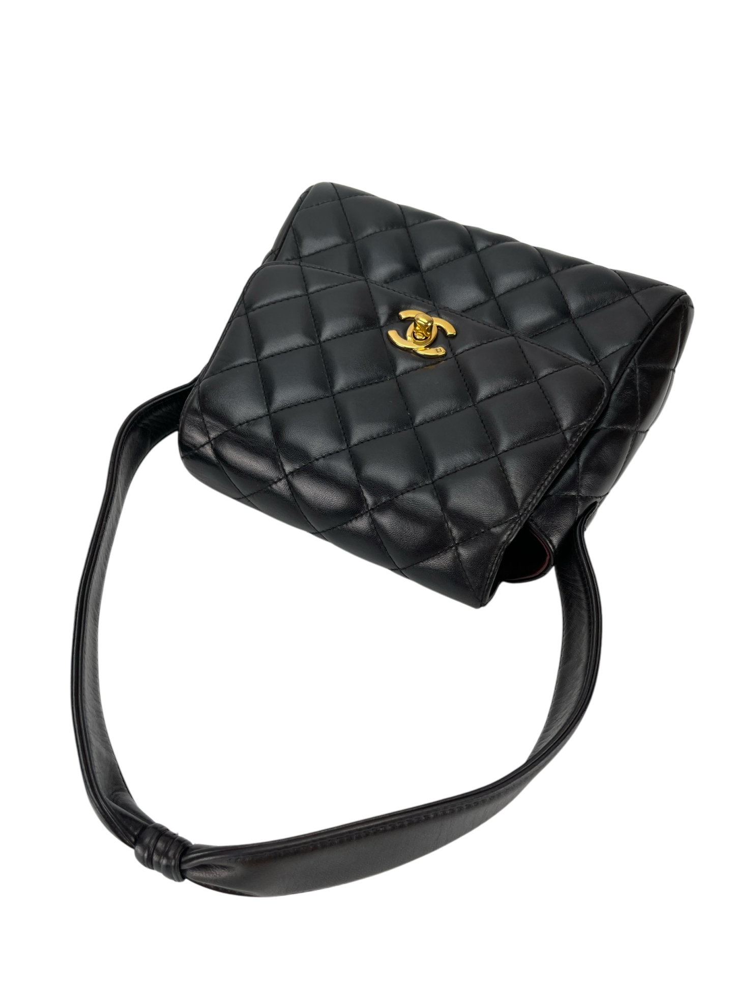 CHANEL - Black Quilted Lambskin Vintage Classic Shoulder Bag