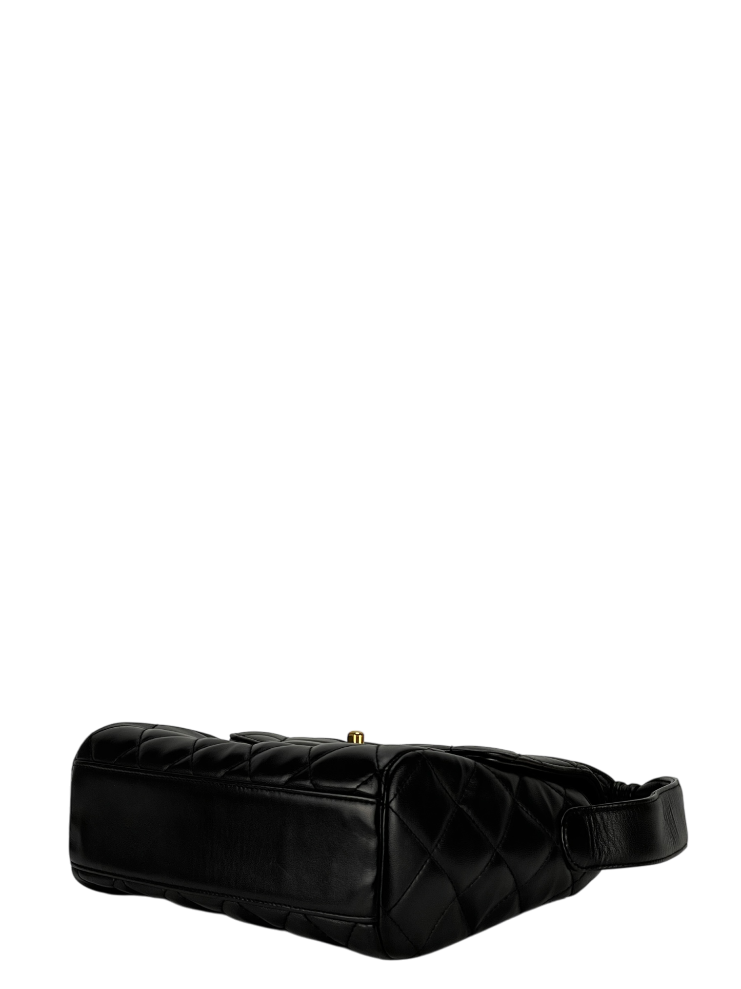 CHANEL - Black Quilted Lambskin Vintage Classic Shoulder Bag