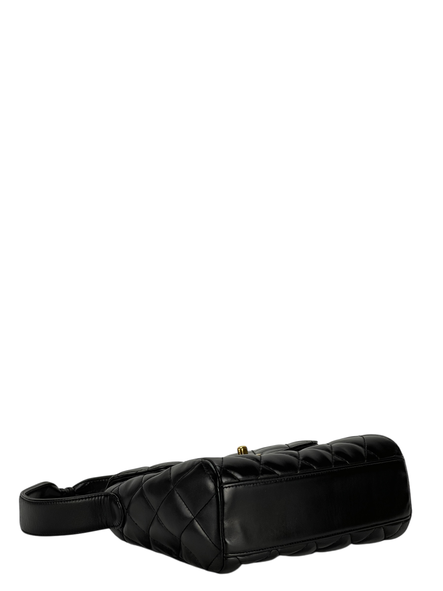 CHANEL - Black Quilted Lambskin Vintage Classic Shoulder Bag