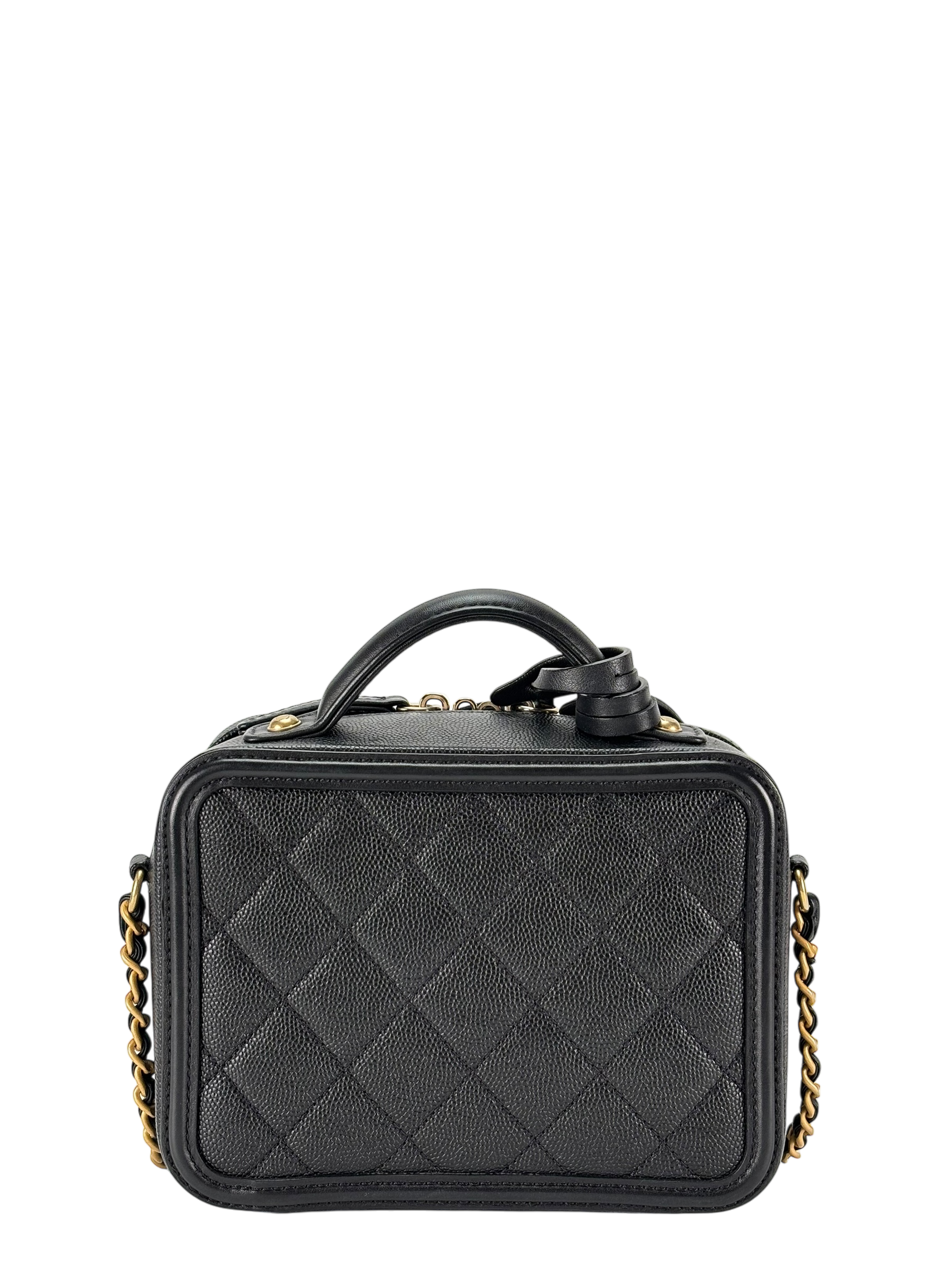 CHANEL -  Black Cavair CC Camera Vanity Bag