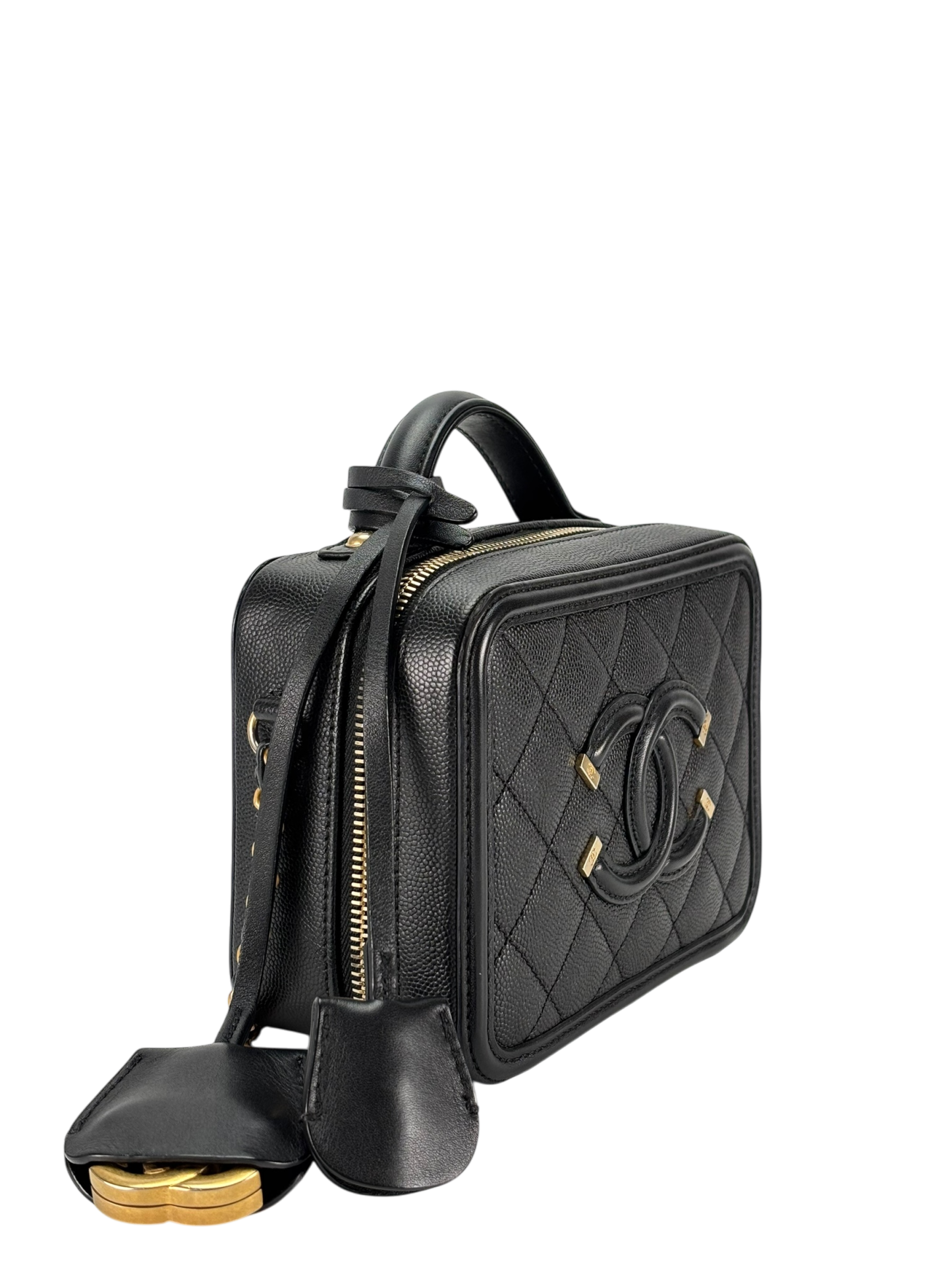 CHANEL - Black Cavair CC Camera Vanity Bag