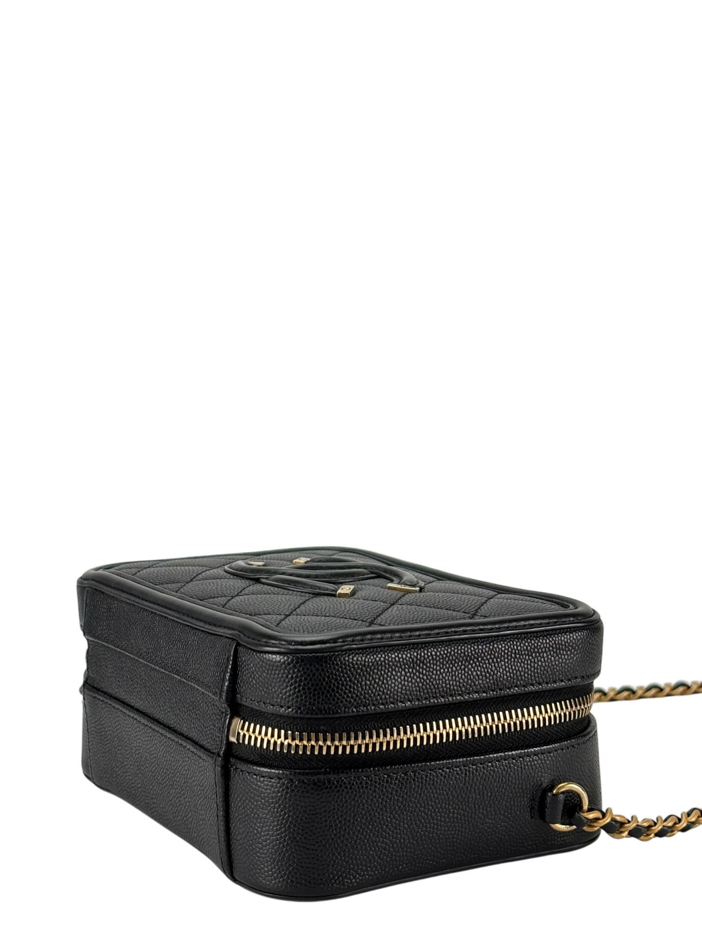 CHANEL - Black Cavair CC Camera Vanity Bag
