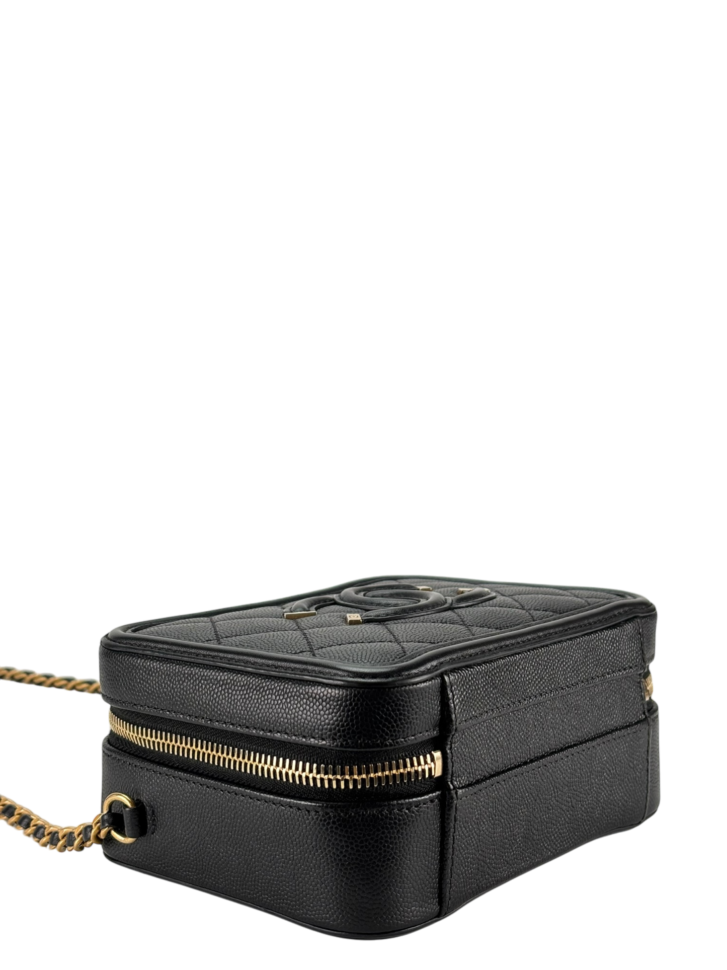 CHANEL - Black Cavair CC Camera Vanity Bag