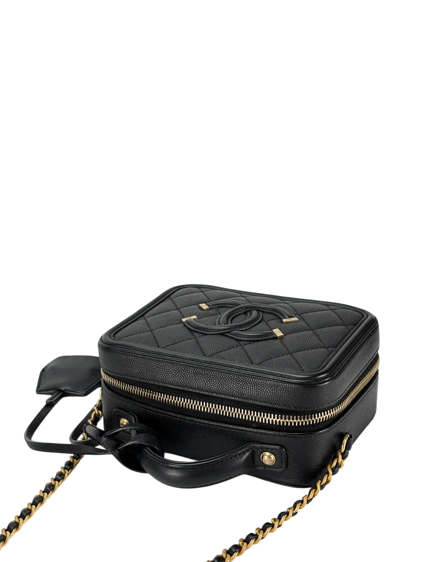 CHANEL - Black Cavair CC Camera Vanity Bag