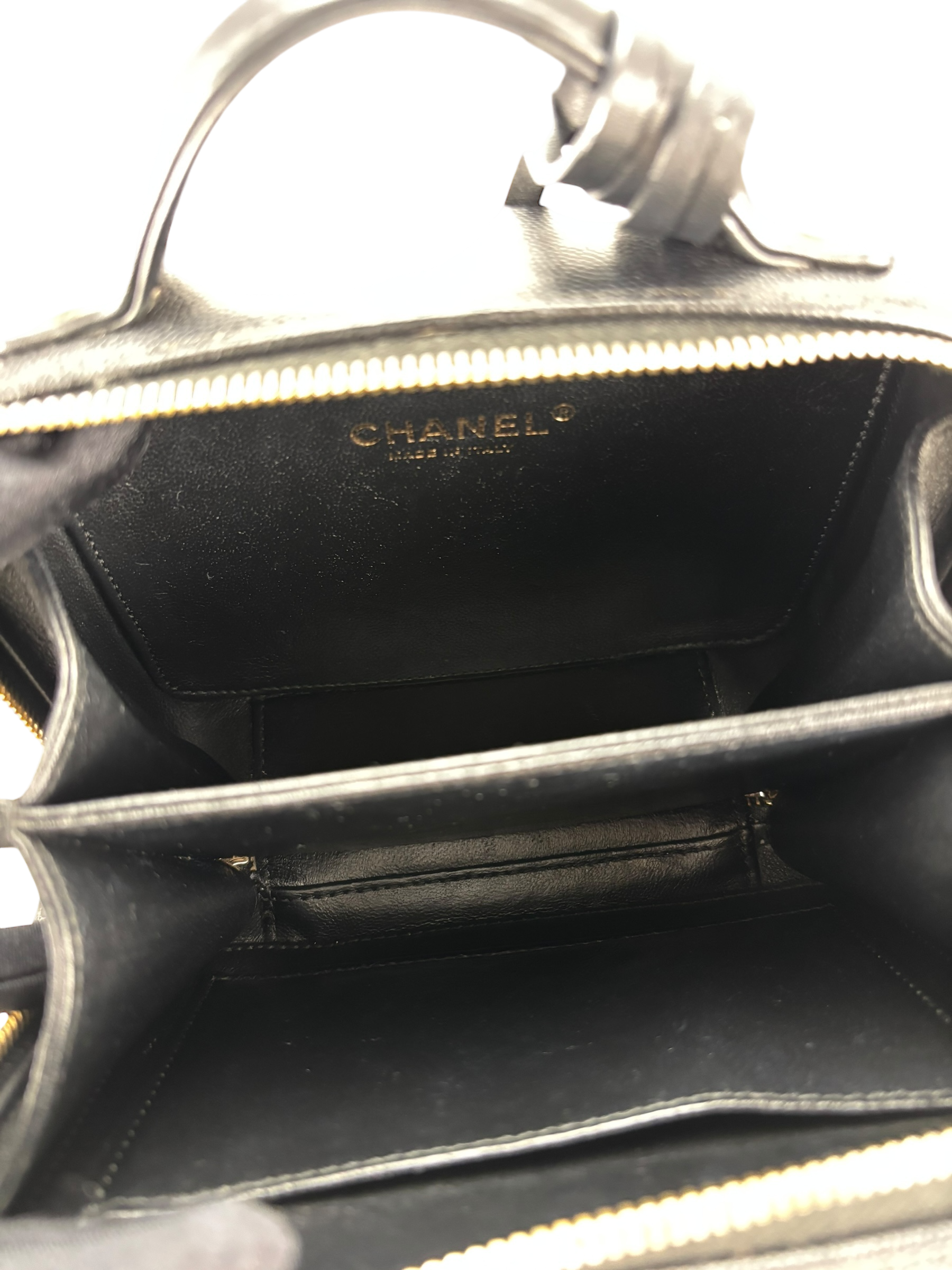 CHANEL - Black Cavair CC Camera Vanity Bag