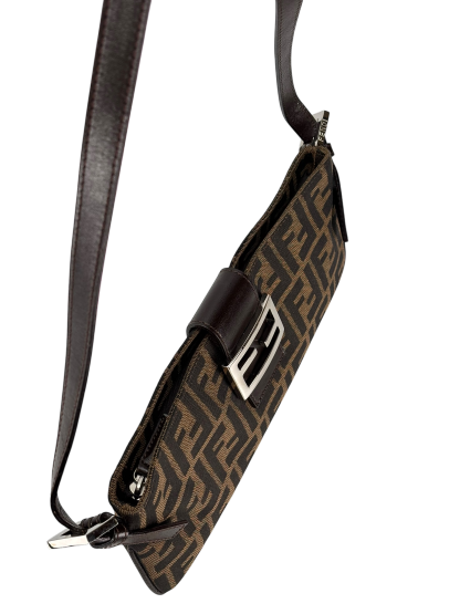 FENDI - Brown Zucca Baguette One-shoulder bag Silver Hardware