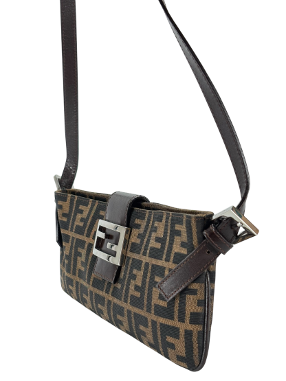 FENDI - Brown Zucca Baguette One-shoulder bag Silver Hardware