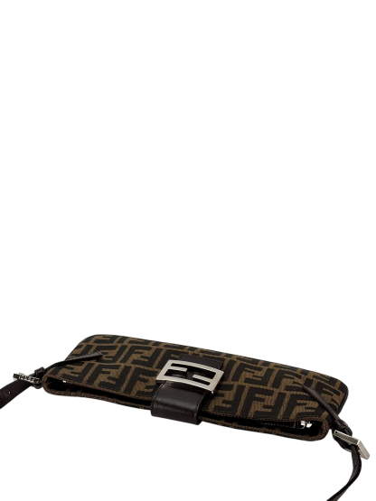 FENDI - Brown Zucca Baguette One-shoulder bag Silver Hardware