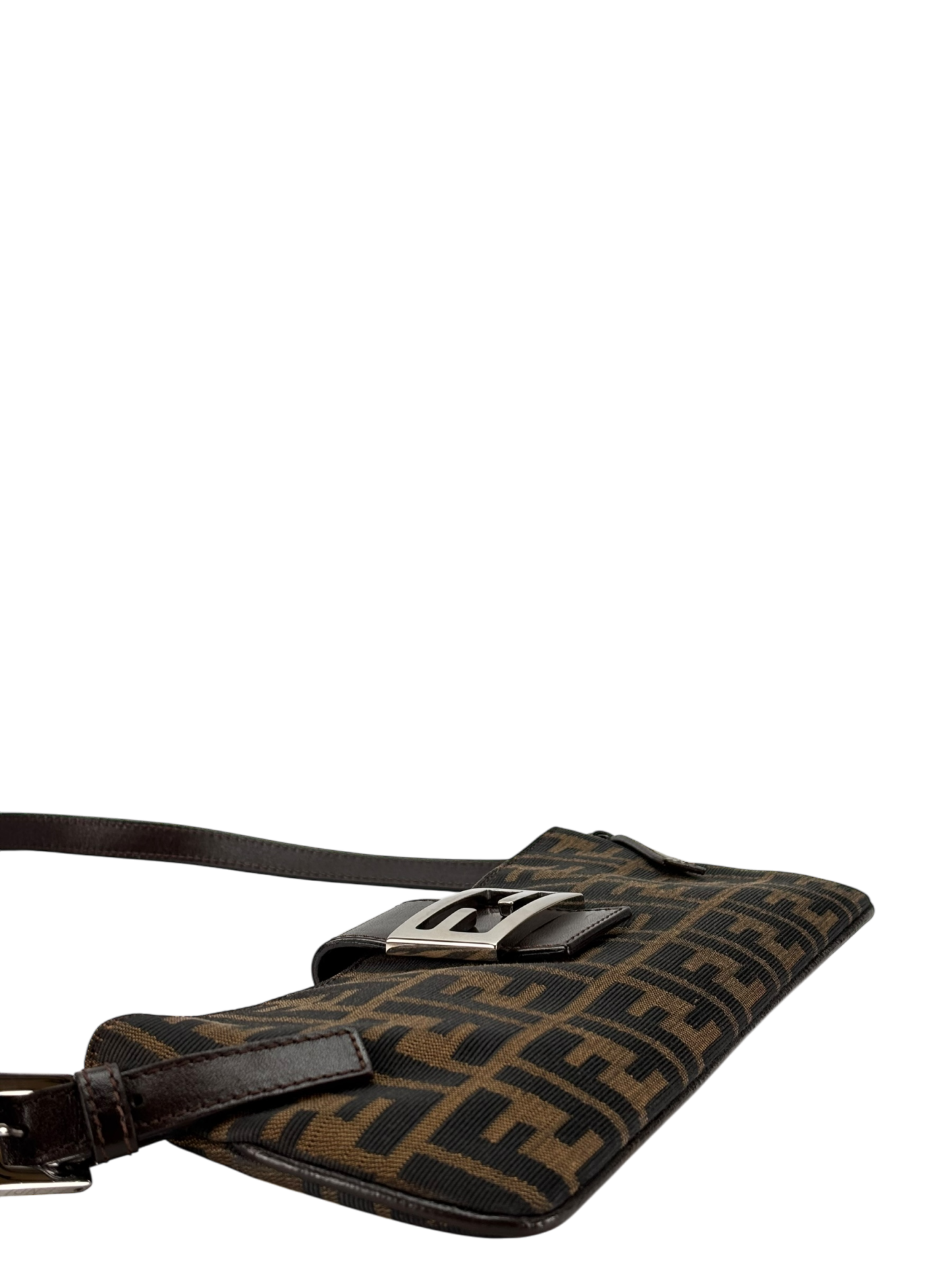 FENDI - Brown Zucca Baguette One-shoulder bag Silver Hardware