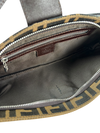 FENDI - Brown Zucca Baguette One-shoulder bag Silver Hardware