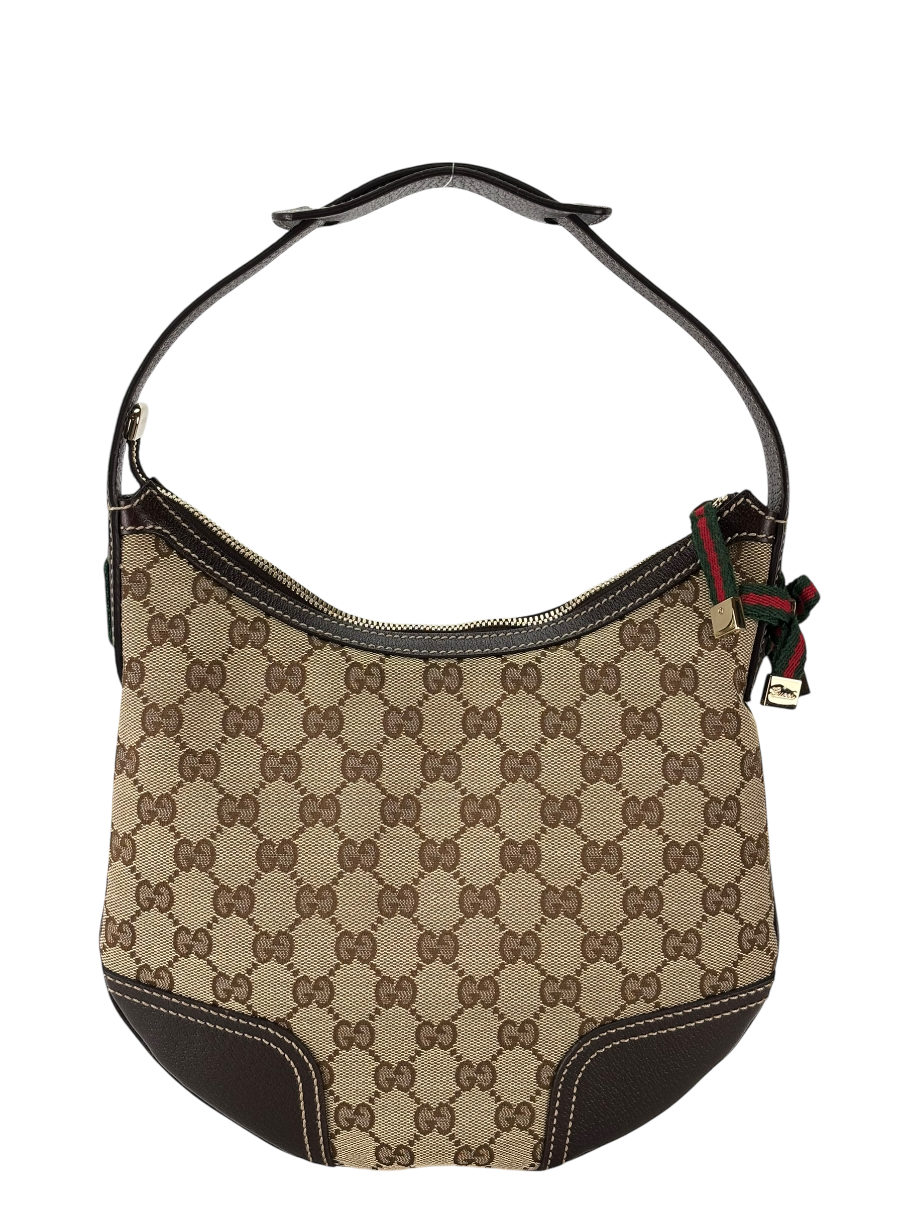 GUCCI - Brown Princess Shelly GG canvas shoulder bag