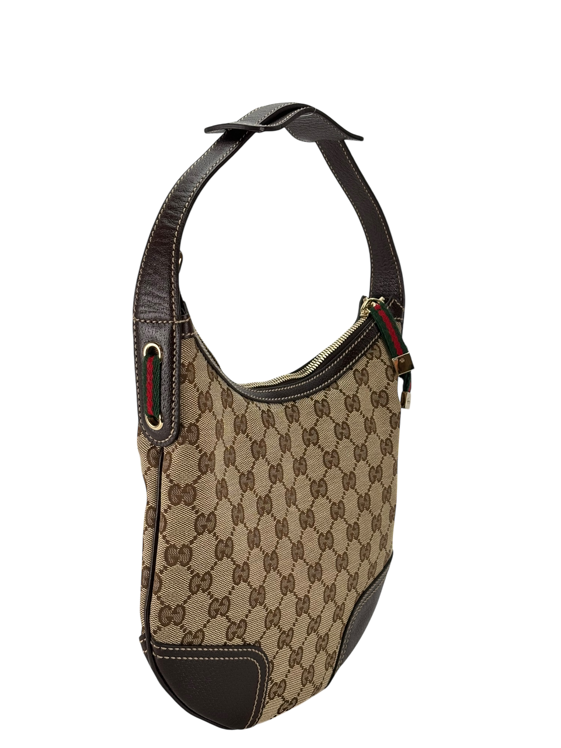 GUCCI - Brown Princess Shelly GG canvas shoulder bag