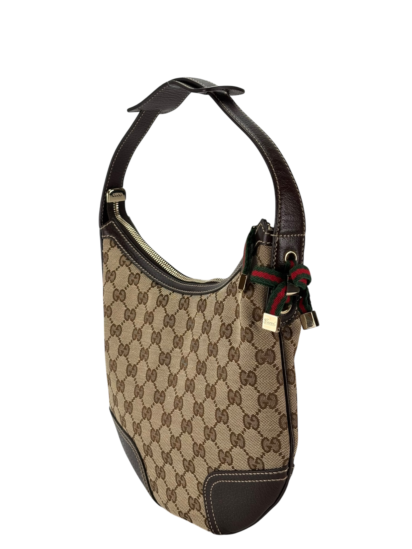 GUCCI - Brown Princess Shelly GG canvas shoulder bag