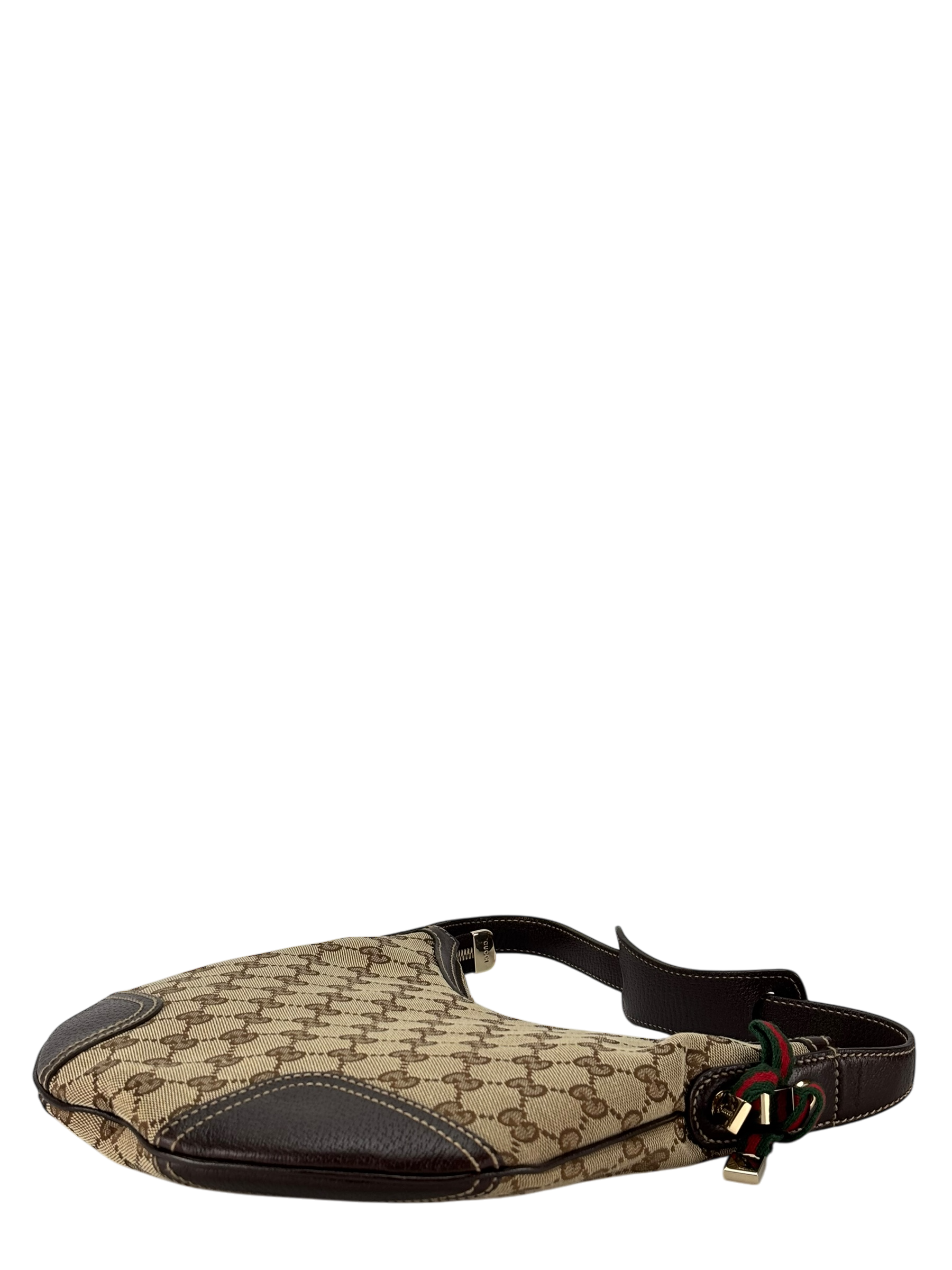 GUCCI - Brown Princess Shelly GG canvas shoulder bag